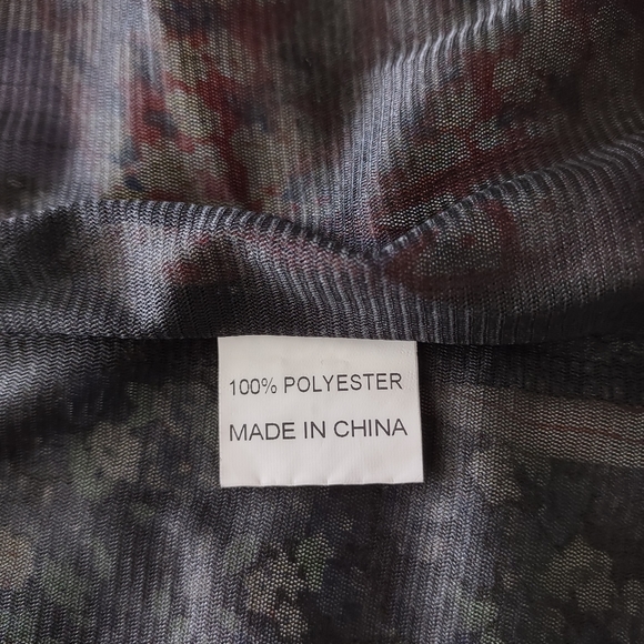 ‼️ SOLD ‼️ Sasha Fabiani Sz M-L Patchwork style Mesh/Chiffon Vest Side pockets - Picture 11 of 16